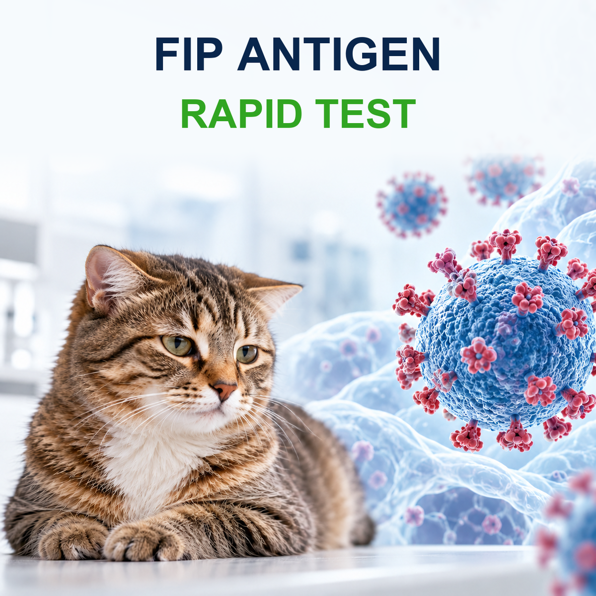 MancsLab FIPV Ag feline coronavirus antigen rapid test – illustration with English text
